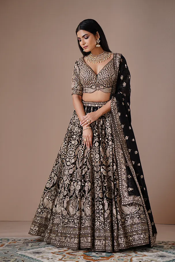 Black Georgette – Timeless Couture Majesty