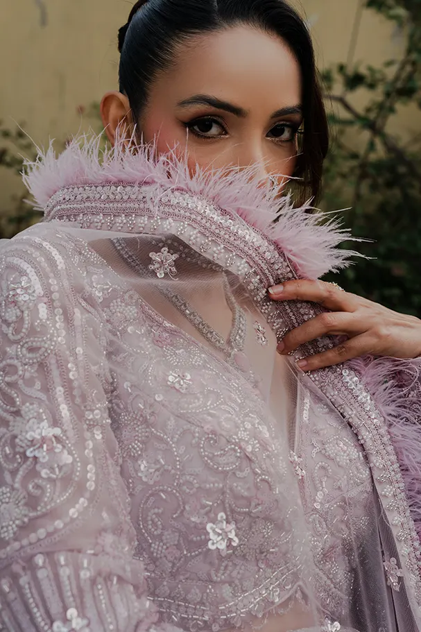 Blush Pink Net – Handcrafted Opulence