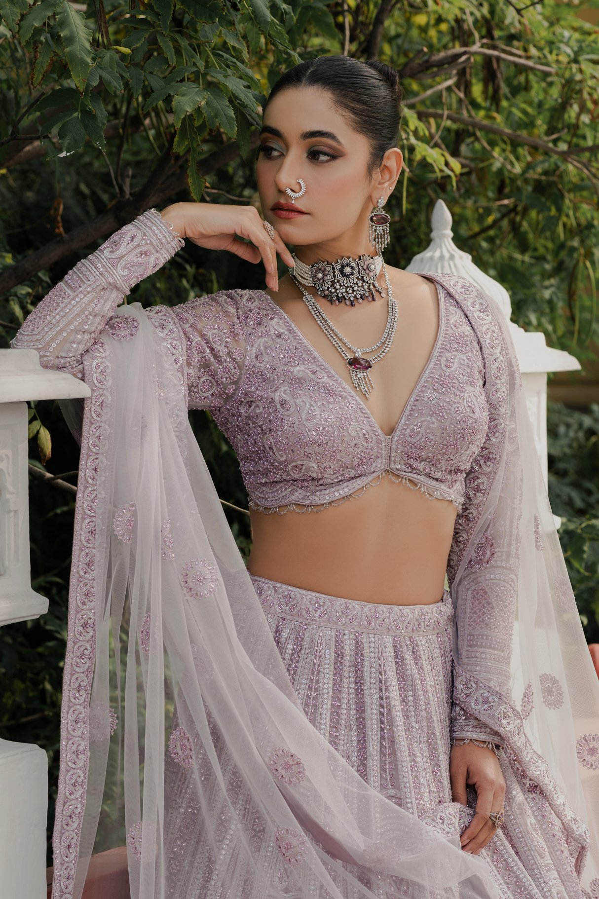 Pinkish Lilac Net - Timeless Couture Majesty - Image 4